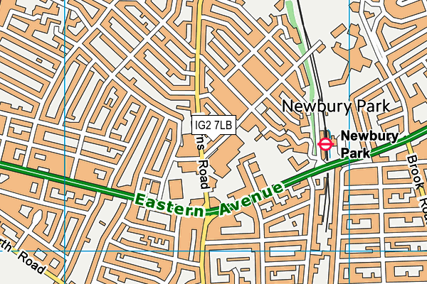 Newbury Park Primary School map (IG2 7LB) - OS VectorMap District (Ordnance Survey)