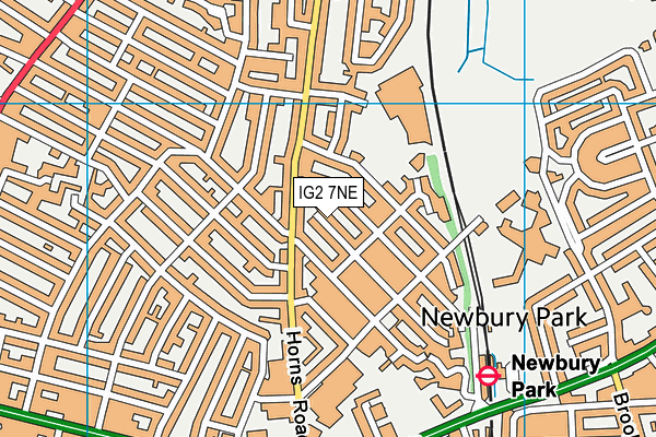 IG2 7NE map - OS VectorMap District (Ordnance Survey)