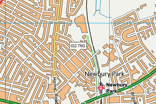 IG2 7NG map - OS VectorMap District (Ordnance Survey)