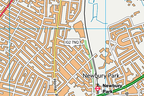 IG2 7NQ map - OS VectorMap District (Ordnance Survey)
