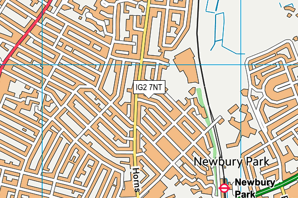 IG2 7NT map - OS VectorMap District (Ordnance Survey)