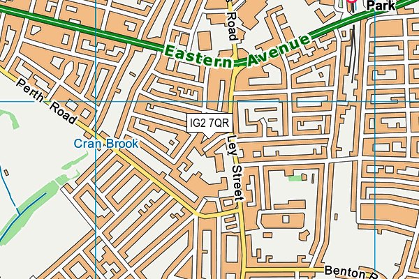 IG2 7QR map - OS VectorMap District (Ordnance Survey)