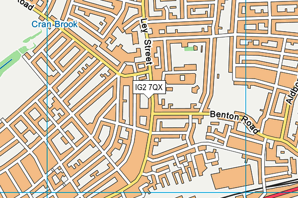 IG2 7QX map - OS VectorMap District (Ordnance Survey)