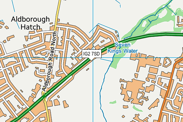 IG2 7SD map - OS VectorMap District (Ordnance Survey)
