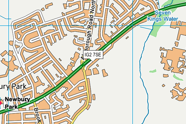 IG2 7SE map - OS VectorMap District (Ordnance Survey)