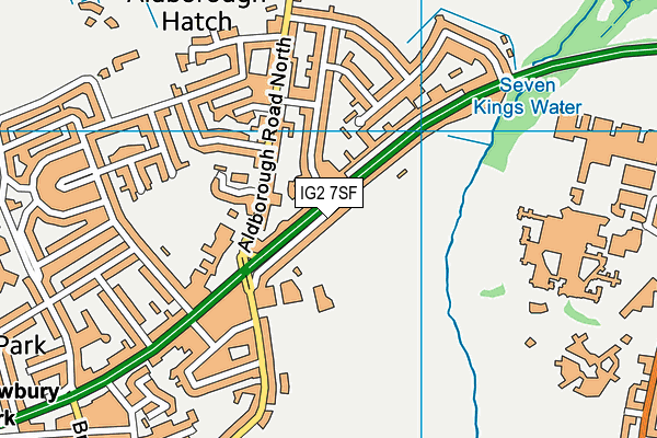 IG2 7SF map - OS VectorMap District (Ordnance Survey)