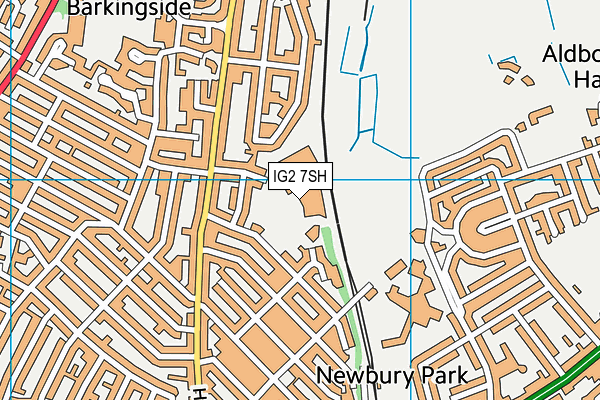 IG2 7SH map - OS VectorMap District (Ordnance Survey)