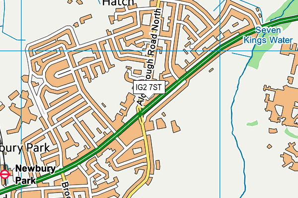 IG2 7ST map - OS VectorMap District (Ordnance Survey)