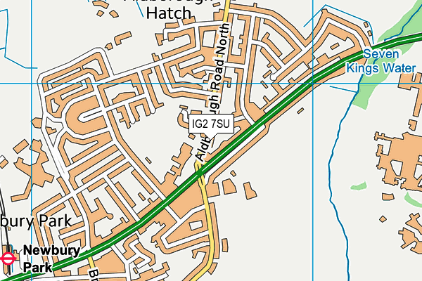 IG2 7SU map - OS VectorMap District (Ordnance Survey)