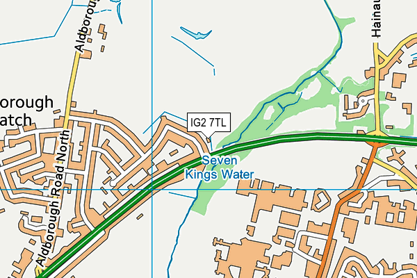 IG2 7TL map - OS VectorMap District (Ordnance Survey)