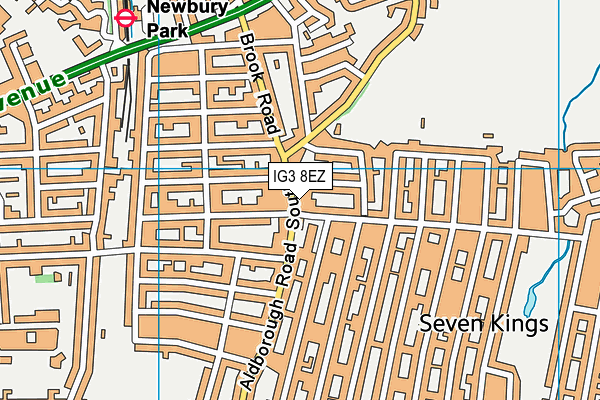 IG3 8EZ map - OS VectorMap District (Ordnance Survey)