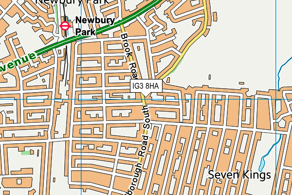 IG3 8HA map - OS VectorMap District (Ordnance Survey)