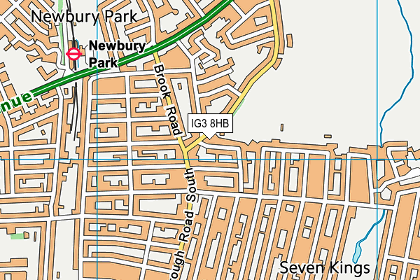 IG3 8HB map - OS VectorMap District (Ordnance Survey)