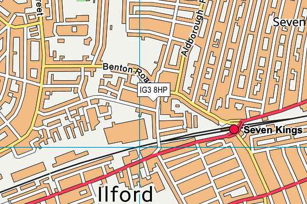 IG3 8HP map - OS VectorMap District (Ordnance Survey)