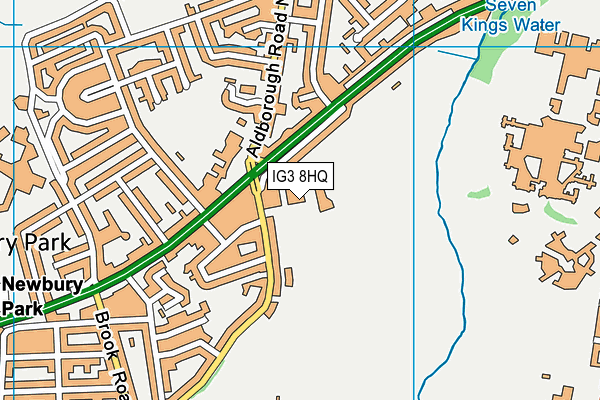 IG3 8HQ map - OS VectorMap District (Ordnance Survey)