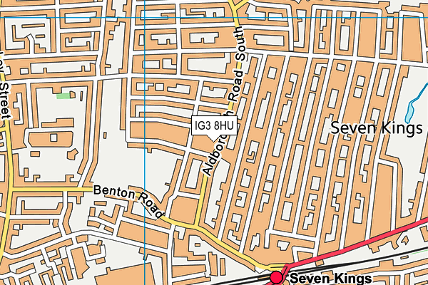 IG3 8HU map - OS VectorMap District (Ordnance Survey)