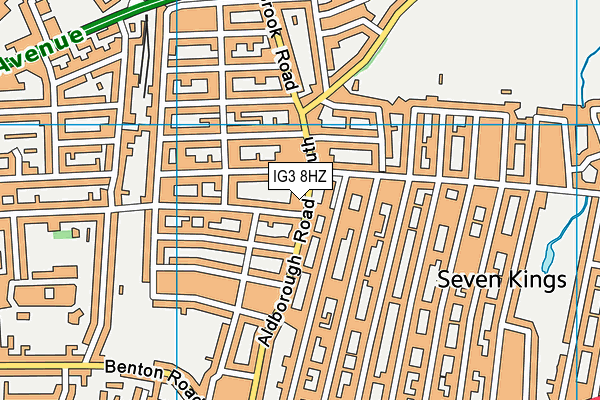 Aldborough Primary School map (IG3 8HZ) - OS VectorMap District (Ordnance Survey)