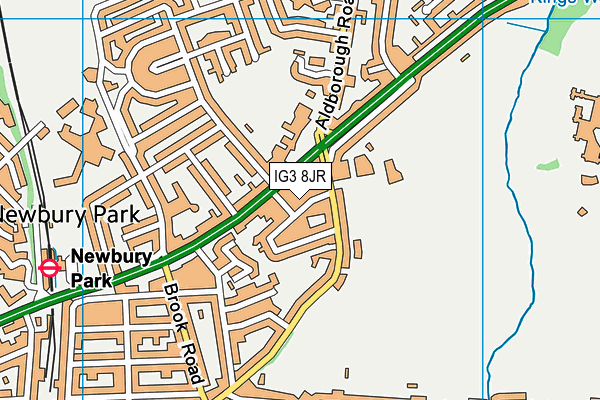IG3 8JR map - OS VectorMap District (Ordnance Survey)