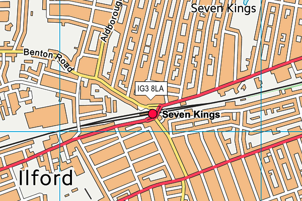 IG3 8LA map - OS VectorMap District (Ordnance Survey)