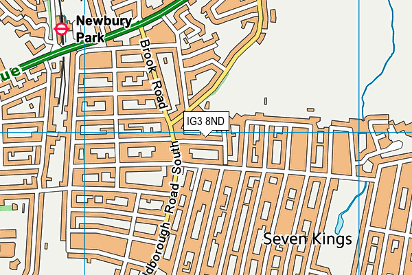 IG3 8ND map - OS VectorMap District (Ordnance Survey)