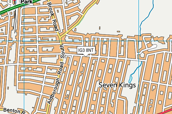 IG3 8NT map - OS VectorMap District (Ordnance Survey)