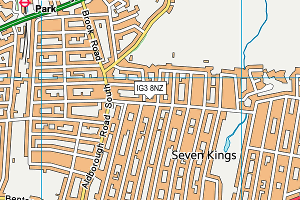 IG3 8NZ map - OS VectorMap District (Ordnance Survey)