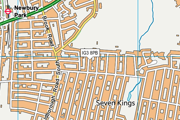 IG3 8PB map - OS VectorMap District (Ordnance Survey)