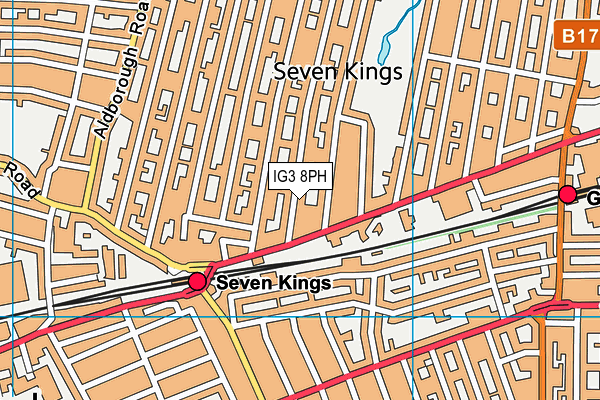 IG3 8PH map - OS VectorMap District (Ordnance Survey)