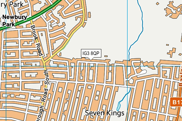 Seven Kings Park map (IG3 8QP) - OS VectorMap District (Ordnance Survey)