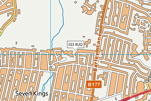 IG3 8UQ map - OS VectorMap District (Ordnance Survey)