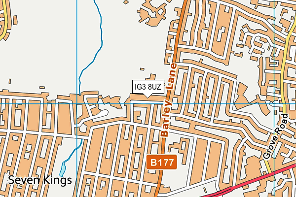 IG3 8UZ map - OS VectorMap District (Ordnance Survey)