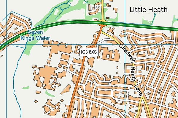 Newbridge School map (IG3 8XS) - OS VectorMap District (Ordnance Survey)