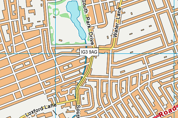 IG3 9AG map - OS VectorMap District (Ordnance Survey)