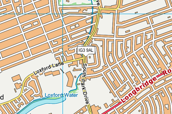 IG3 9AL map - OS VectorMap District (Ordnance Survey)