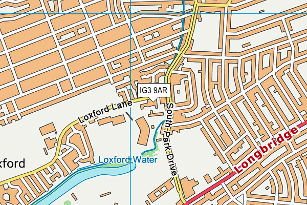 IG3 9AR map - OS VectorMap District (Ordnance Survey)