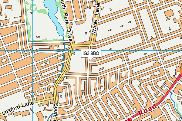 IG3 9BQ map - OS VectorMap District (Ordnance Survey)
