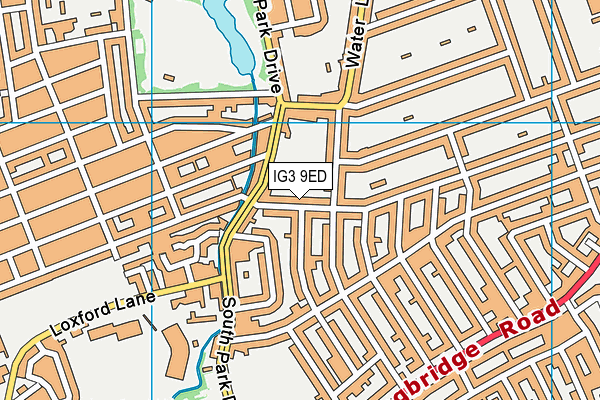 IG3 9ED map - OS VectorMap District (Ordnance Survey)