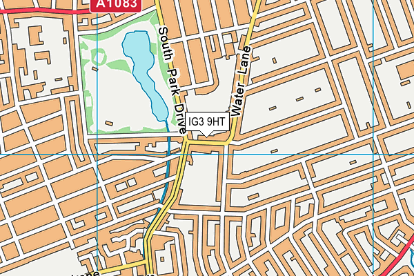 IG3 9HT map - OS VectorMap District (Ordnance Survey)