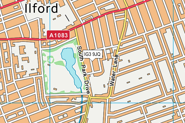 IG3 9JQ map - OS VectorMap District (Ordnance Survey)