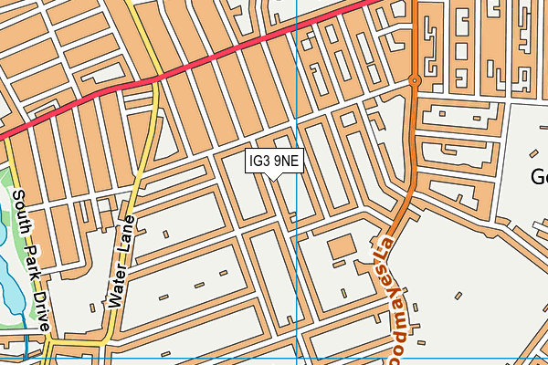 IG3 9NE map - OS VectorMap District (Ordnance Survey)