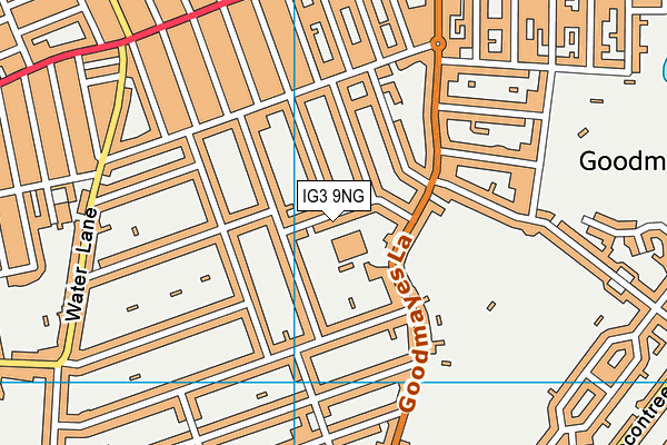 IG3 9NG map - OS VectorMap District (Ordnance Survey)