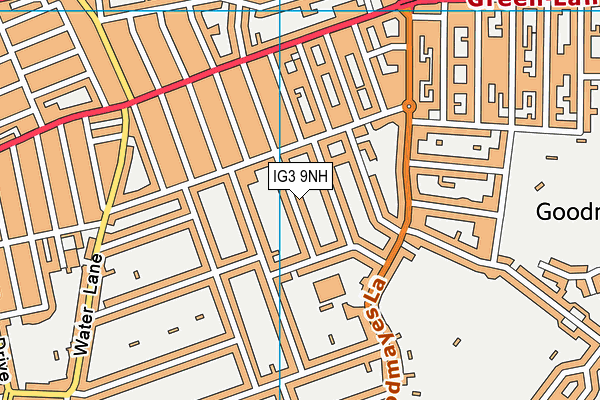 IG3 9NH map - OS VectorMap District (Ordnance Survey)