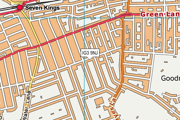 IG3 9NJ map - OS VectorMap District (Ordnance Survey)