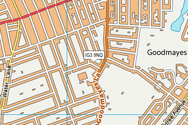 IG3 9NQ map - OS VectorMap District (Ordnance Survey)