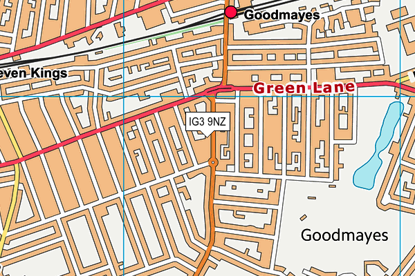 IG3 9NZ map - OS VectorMap District (Ordnance Survey)