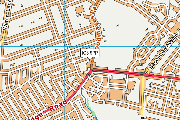 IG3 9PP map - OS VectorMap District (Ordnance Survey)