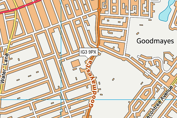 Mayespark Primary School map (IG3 9PX) - OS VectorMap District (Ordnance Survey)
