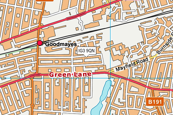 Mayfield Leisure Centre map (IG3 9QN) - OS VectorMap District (Ordnance Survey)