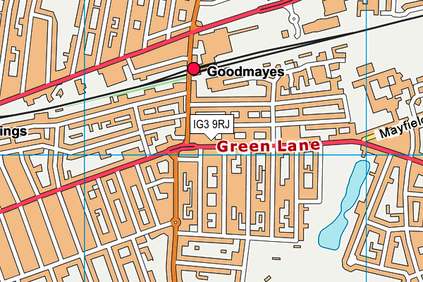 IG3 9RJ map - OS VectorMap District (Ordnance Survey)