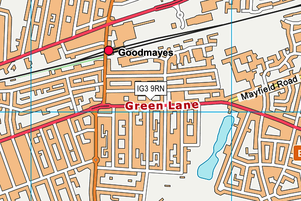 IG3 9RN map - OS VectorMap District (Ordnance Survey)